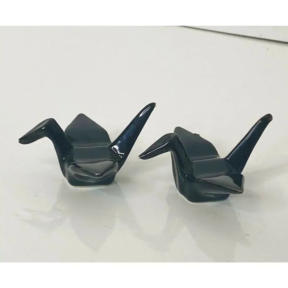 BLACK cranes  CHOPSTICK RESTS